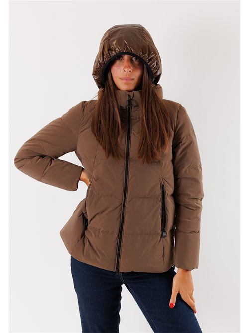 stretch down jacket HOX | XD6746QUARZO FUME